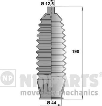 Nipparts J2854005 - Комплект пыльника, рулевое управление unicars.by