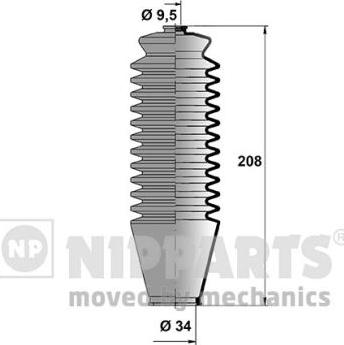 Nipparts J2852004 - Комплект пыльника, рулевое управление unicars.by