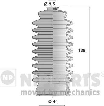 Nipparts J2852001 - Комплект пыльника, рулевое управление unicars.by