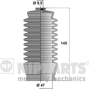 Nipparts J2852002 - Комплект пыльника, рулевое управление unicars.by