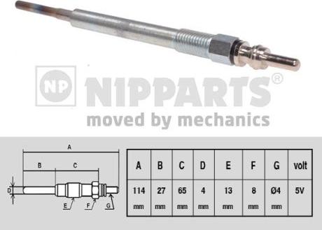 Nipparts N5713015 - Свеча накаливания unicars.by