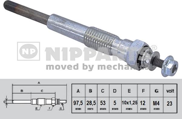 Nipparts N5712030 - Свеча накаливания unicars.by