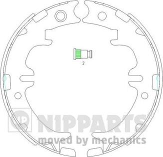 Nipparts N3502083 - Комплект тормозов, ручник, парковка unicars.by