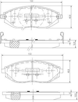 Nipparts N3600916 - Тормозные колодки, дисковые, комплект unicars.by