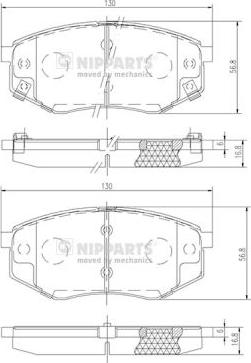 Nipparts N3600545 - Тормозные колодки, дисковые, комплект unicars.by