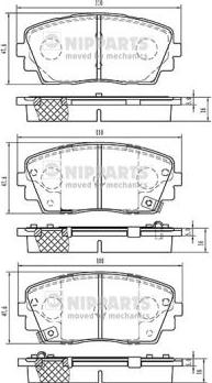 Nipparts N3600332 - Тормозные колодки, дисковые, комплект unicars.by