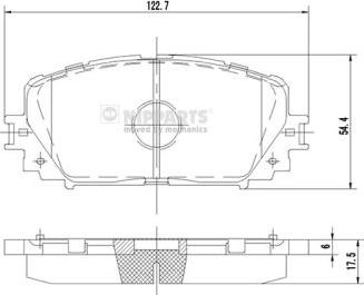 Nipparts N3602140 - Тормозные колодки, дисковые, комплект unicars.by