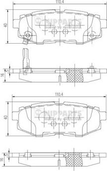 Nipparts N3617006 - Тормозные колодки, дисковые, комплект unicars.by