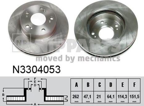 Nipparts N3304053 - Тормозной диск unicars.by