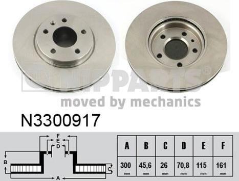 Nipparts N3300917 - Тормозной диск unicars.by