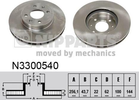 Nipparts N3300540 - Тормозной диск unicars.by