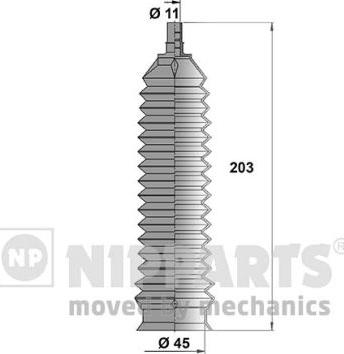 Nipparts N2840903 - Комплект пыльника, рулевое управление unicars.by