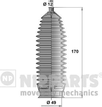 Nipparts N2840507 - Комплект пыльника, рулевое управление unicars.by