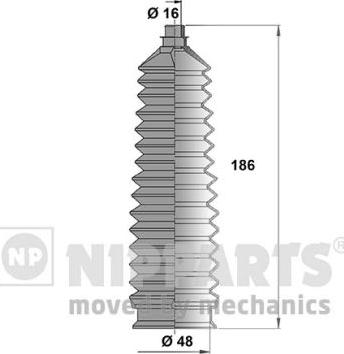 Nipparts N2840307 - Комплект пыльника, рулевое управление unicars.by