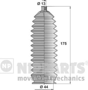 Nipparts N2848005 - Комплект пыльника, рулевое управление unicars.by