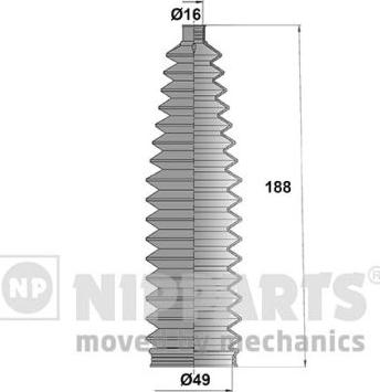 Nipparts N2842047 - Комплект пыльника, рулевое управление unicars.by