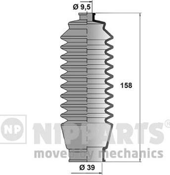 Nipparts N2842030 - Комплект пыльника, рулевое управление unicars.by