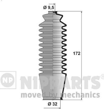 Nipparts N2842032 - Комплект пыльника, рулевое управление unicars.by