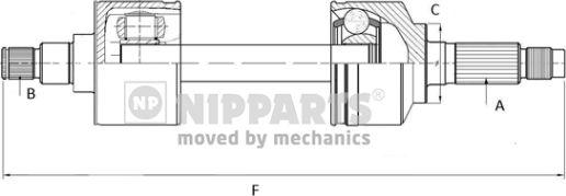 Nipparts N2804000 - Приводной вал unicars.by