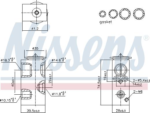 Nissens 999426 - Расширительный клапан, кондиционер unicars.by