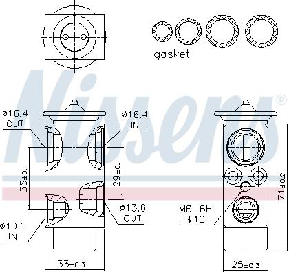 Nissens 999326 - Расширительный клапан, кондиционер unicars.by