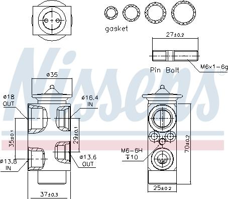 Nissens 999251 - Расширительный клапан, кондиционер unicars.by