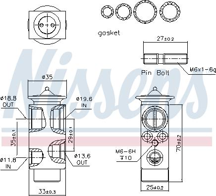 Nissens 999233 - Расширительный клапан, кондиционер unicars.by