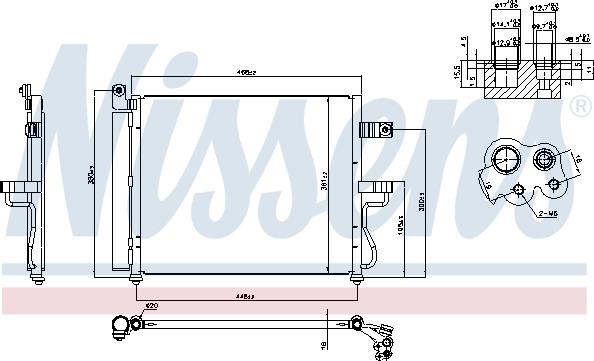 Nissens  94452 - Конденсатор кондиционера unicars.by