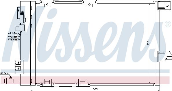 Nissens 94384 - Конденсатор кондиционера unicars.by