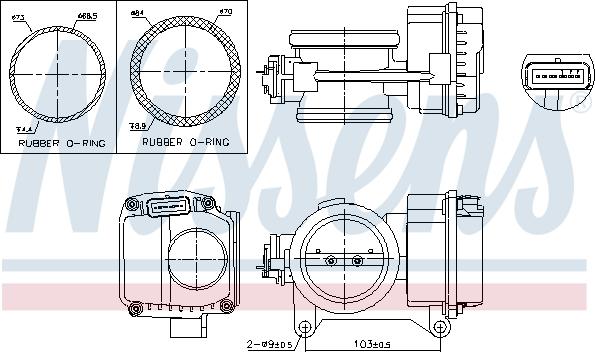 Nissens 955096 - Корпус дроссельной заслонки unicars.by