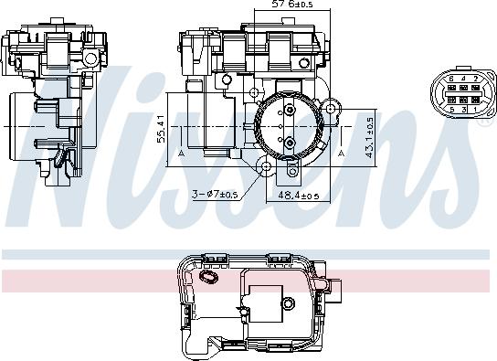 Nissens 955082 - Корпус дроссельной заслонки unicars.by