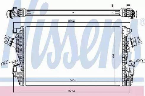 Nissens 96455 - Интеркулер, теплообменник турбины unicars.by