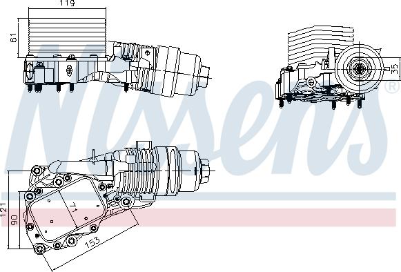 Nissens 91400 - Масляный радиатор, двигательное масло unicars.by