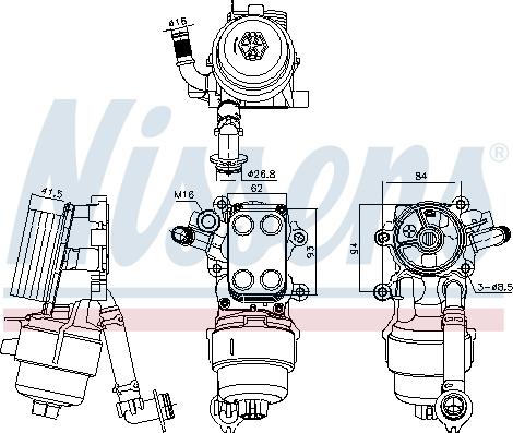 Nissens 91340 - Масляный радиатор, двигательное масло unicars.by