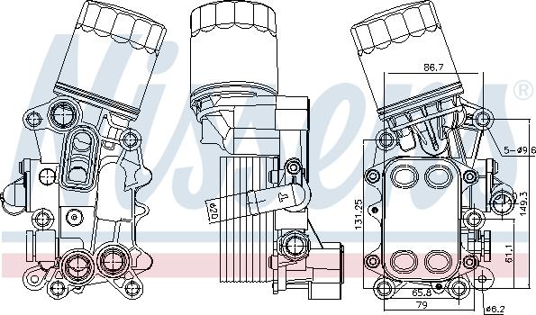 Nissens 91311 - Масляный радиатор, двигательное масло unicars.by