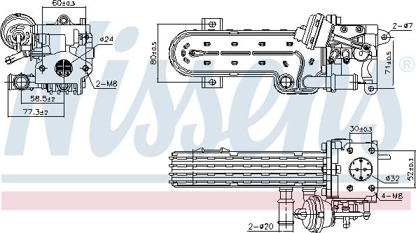 Nissens 989413 - Радиатор, рециркуляция ОГ unicars.by