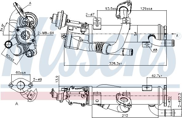 Nissens 989329 - Радиатор, рециркуляция ОГ unicars.by