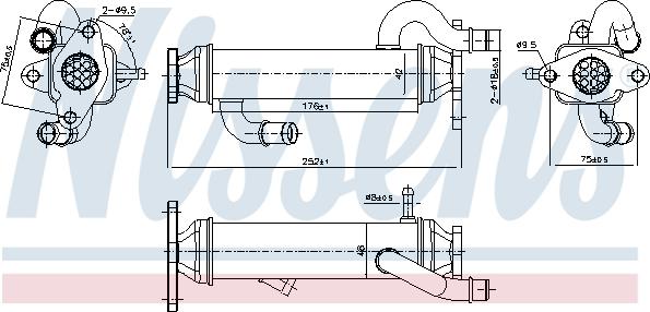 Nissens 989328 - Радиатор, рециркуляция ОГ unicars.by