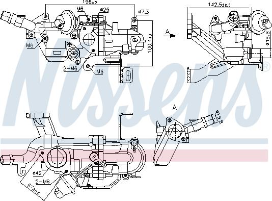 Nissens 989273 - Радиатор, рециркуляция ОГ unicars.by