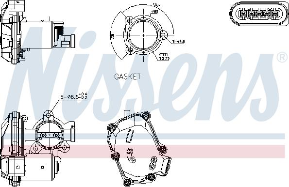 Nissens 98419 - Клапан возврата ОГ unicars.by