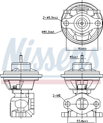 Nissens 98479 - Клапан возврата ОГ unicars.by