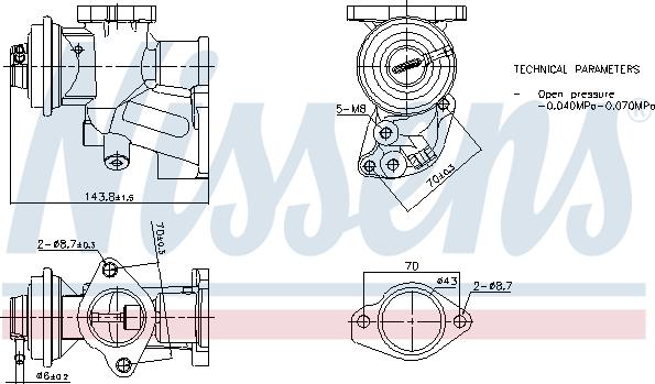 Nissens 98476 - Клапан возврата ОГ unicars.by