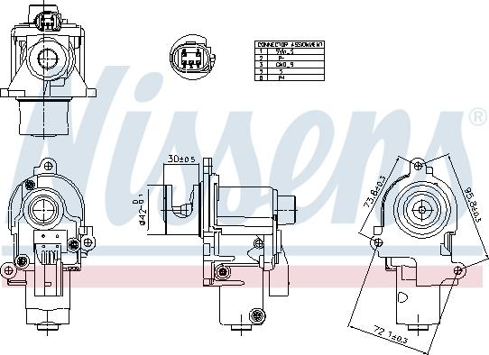 Nissens 98553 - Клапан возврата ОГ unicars.by