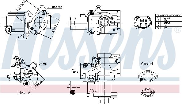 Nissens 98199 - Клапан возврата ОГ unicars.by