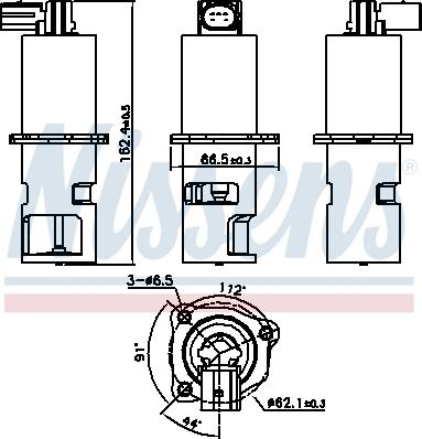 Nissens 98190 - Клапан возврата ОГ unicars.by