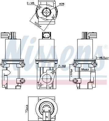 Nissens 98193 - Клапан возврата ОГ unicars.by