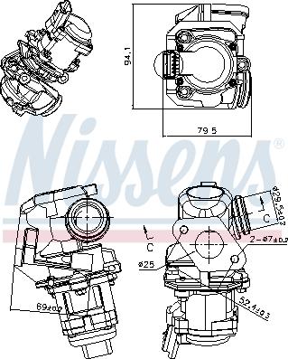 Nissens 98150 - Клапан возврата ОГ unicars.by