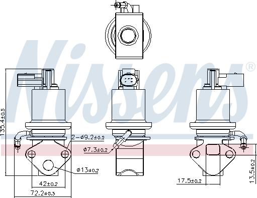 Nissens 98158 - Клапан возврата ОГ unicars.by