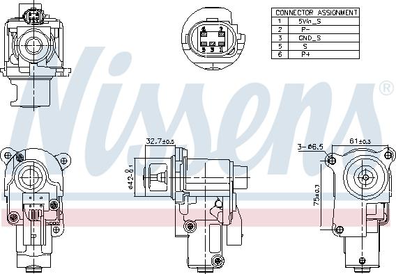 Nissens 98174 - Клапан возврата ОГ unicars.by