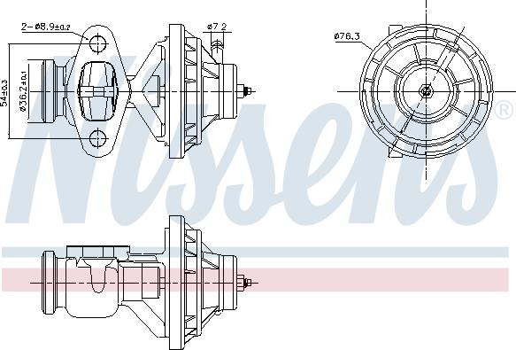 Nissens 98390 - Клапан возврата ОГ unicars.by